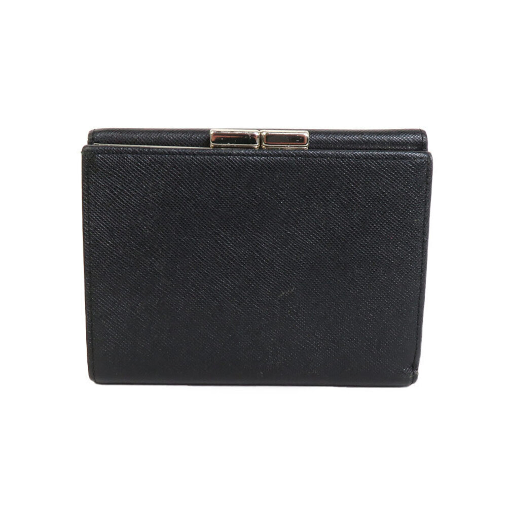 Burberry Black Wallet Bi fold Leather Black